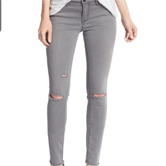 Frame le skinny de Jeanne grey distressed jeans 27 - Picture 1 of 6